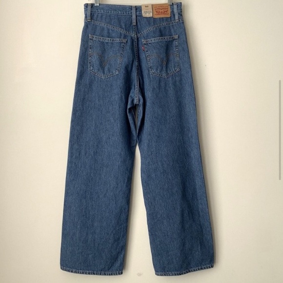 Levi’s Jeans High Waisted Straight Leg Women’s Size 26/27/28 Blue - Picture 4 of 7